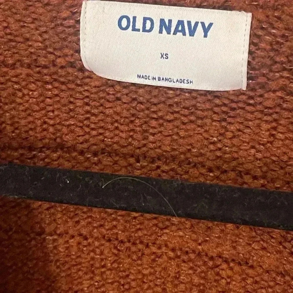 Old Navy Garter Coatigan open front cardigan coat in rust oversized XS - Picture 7 of 9